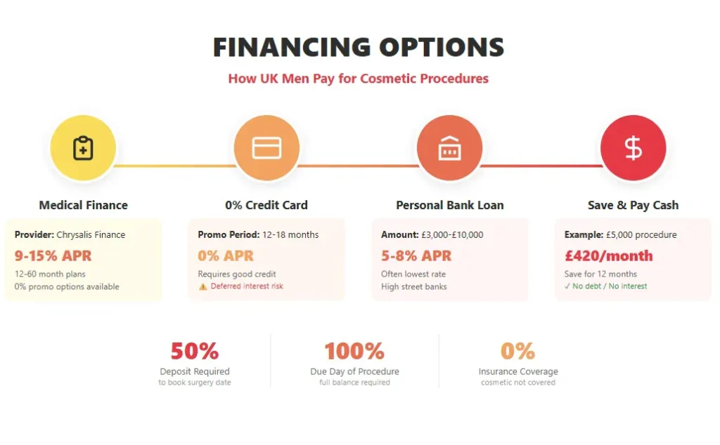 How UK Men Pay for Cosmetic Procedures