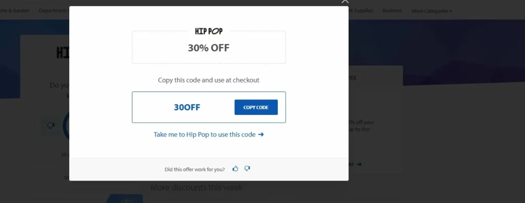 30off for hip hop drinks listed at Codes UK